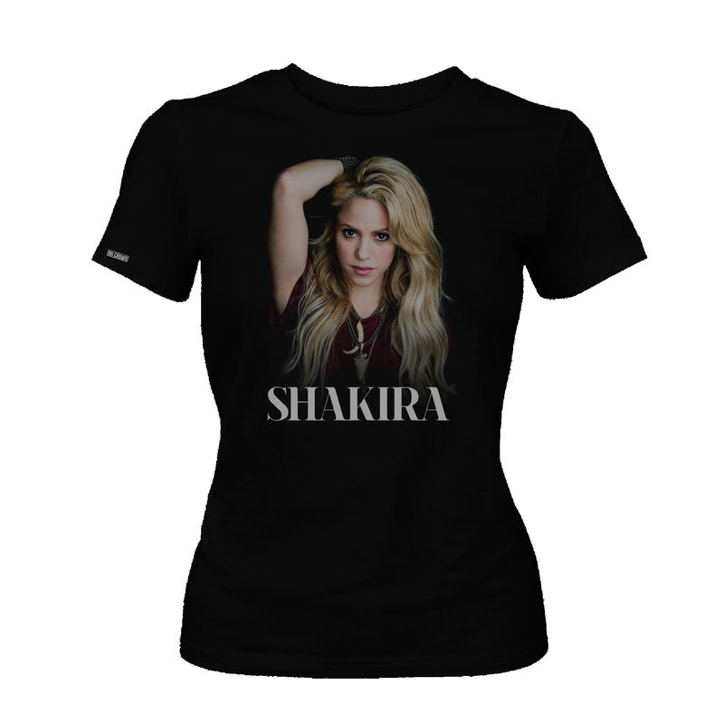 CREACIONES NU CROWN - Camiseta Dama Shakira Poster Rock Pop mujer Negra Original Nu Crown