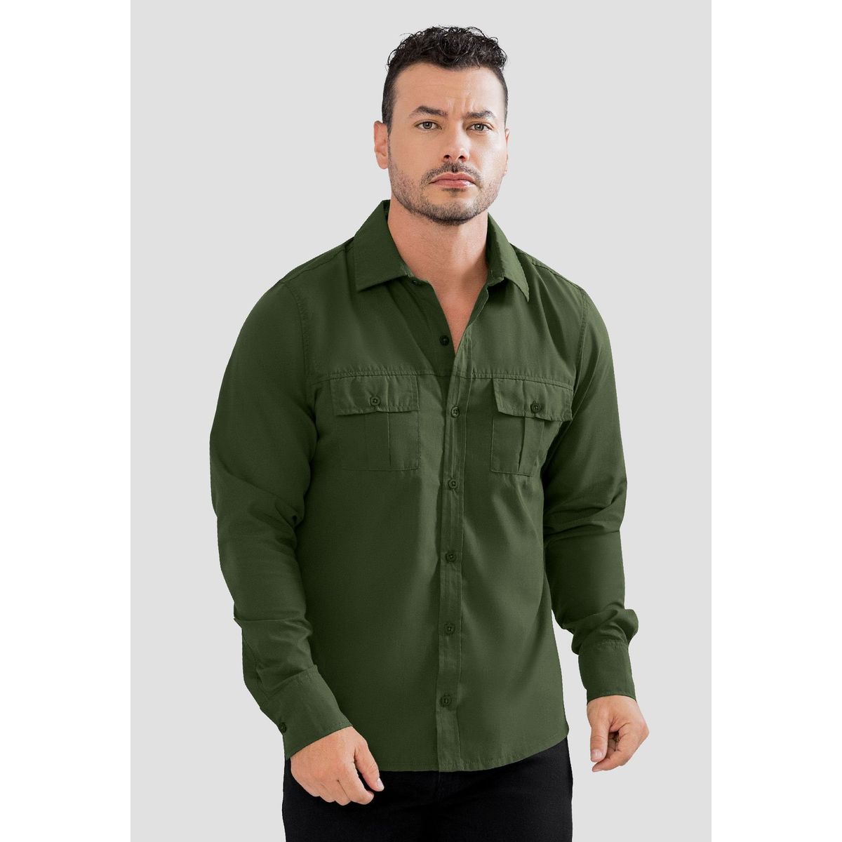 MARKETING PERSONAL - Camisa Hombre Verde Mp 104974