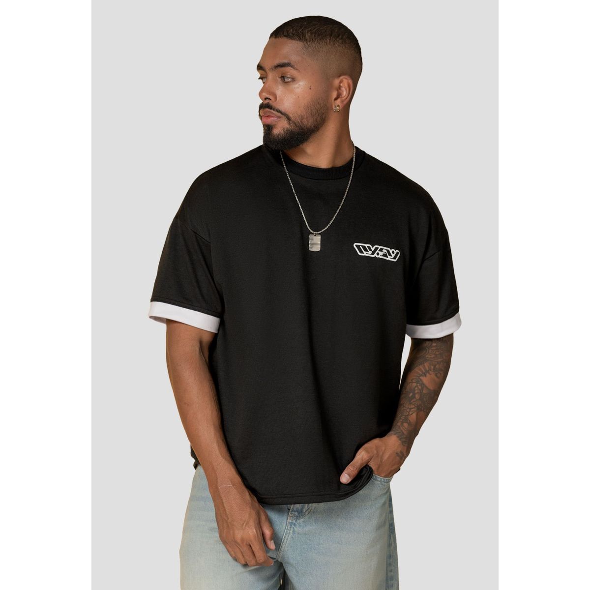 ATYPICAL - Camiseta Hombre Negro Atypical 104903