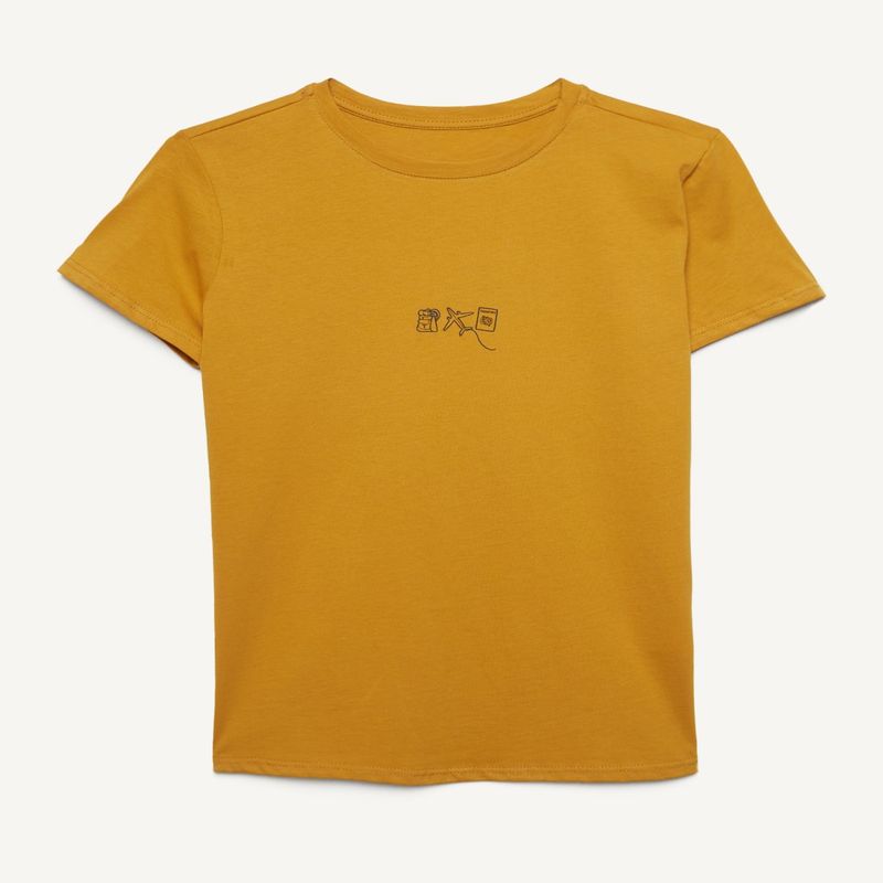 SEVEN SEVEN - Camiseta Mujer Seven M/C Amarillo Algodón 28095802-153