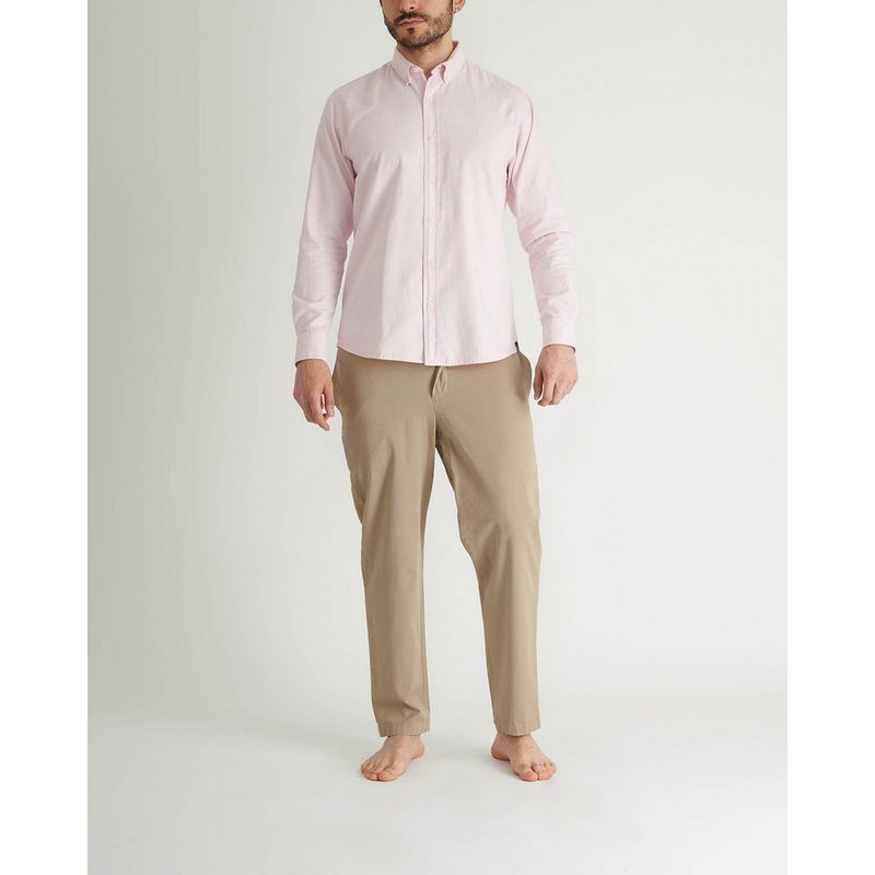 NO DRAMA - Camisa oxford manga larga NO DRAMA Rosa MNHCOXFORDPIN