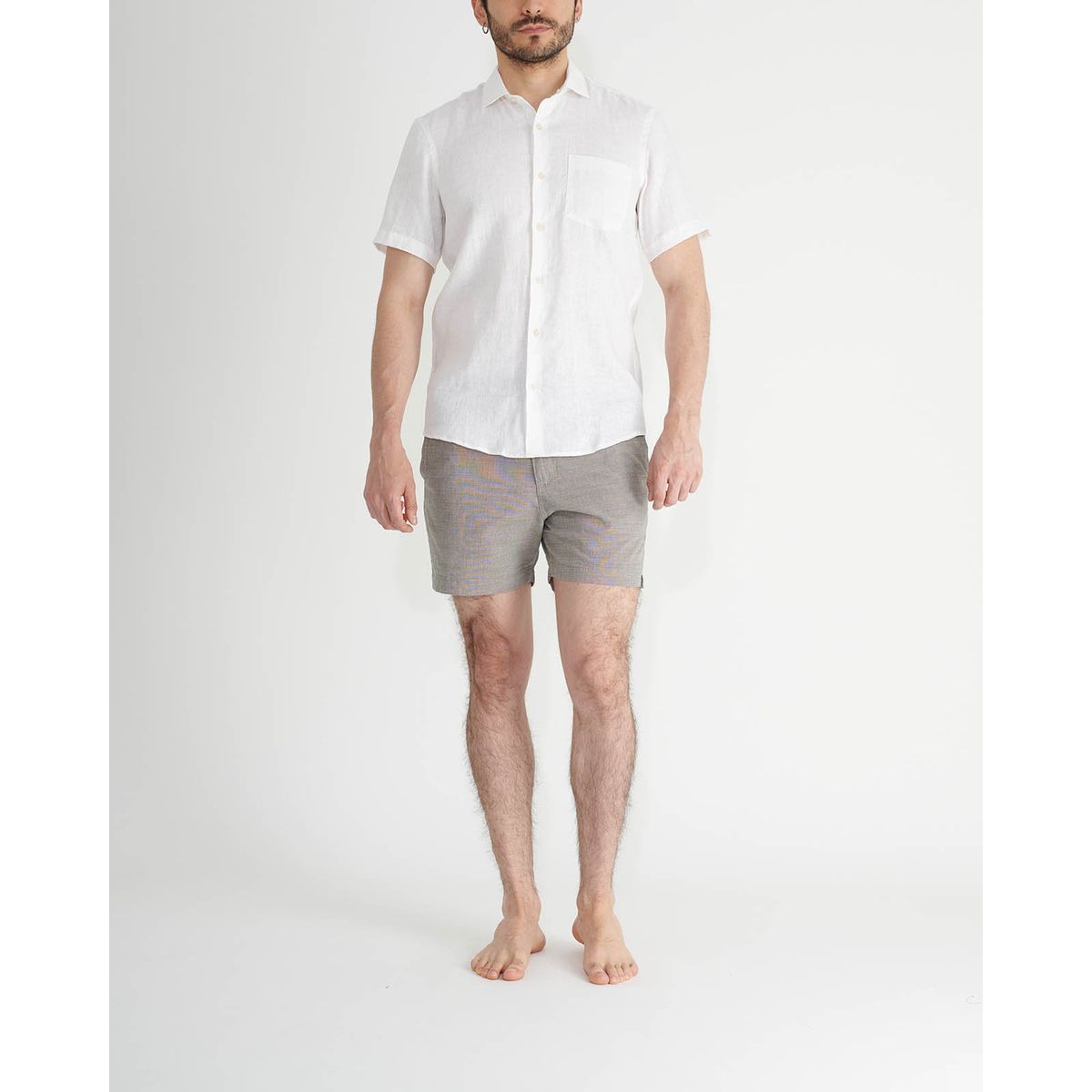 VOIE - Camisa de lino manga corta VOIE Blanco CAMILICORWHITE