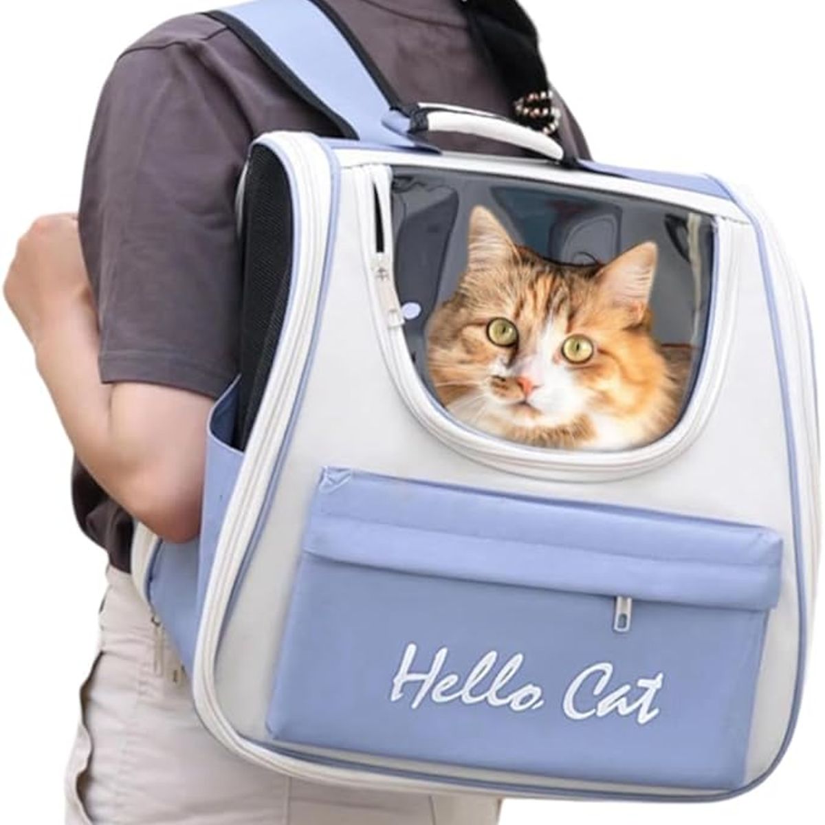GENERICO - Mochila Transportadora Gatos Hello Cat 15 libras