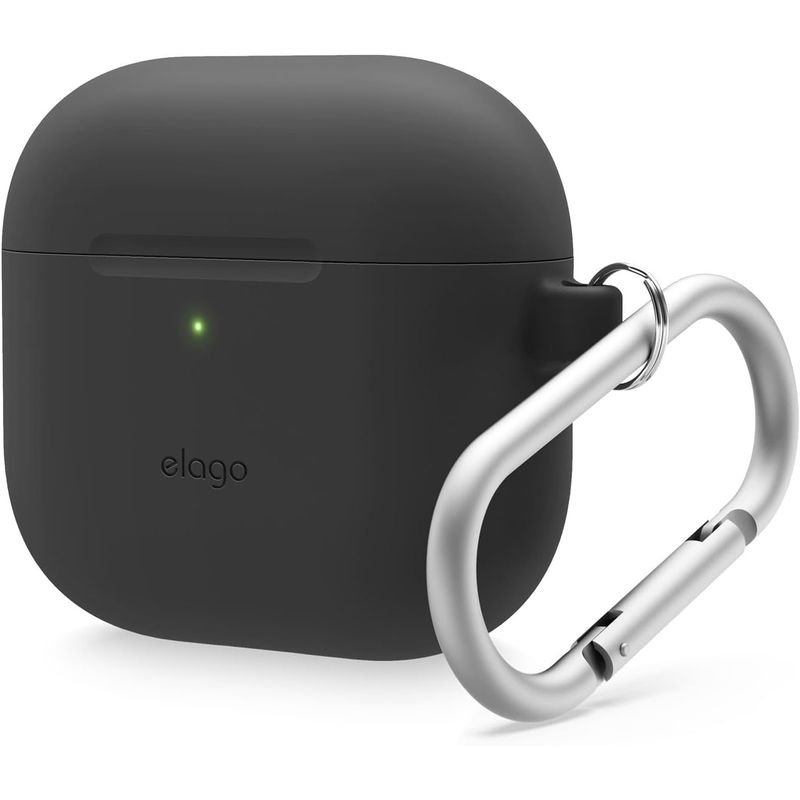 ELAGO - ELAGO Estuche Compatible Airpods 4 De Silicona Con Arnés Negro