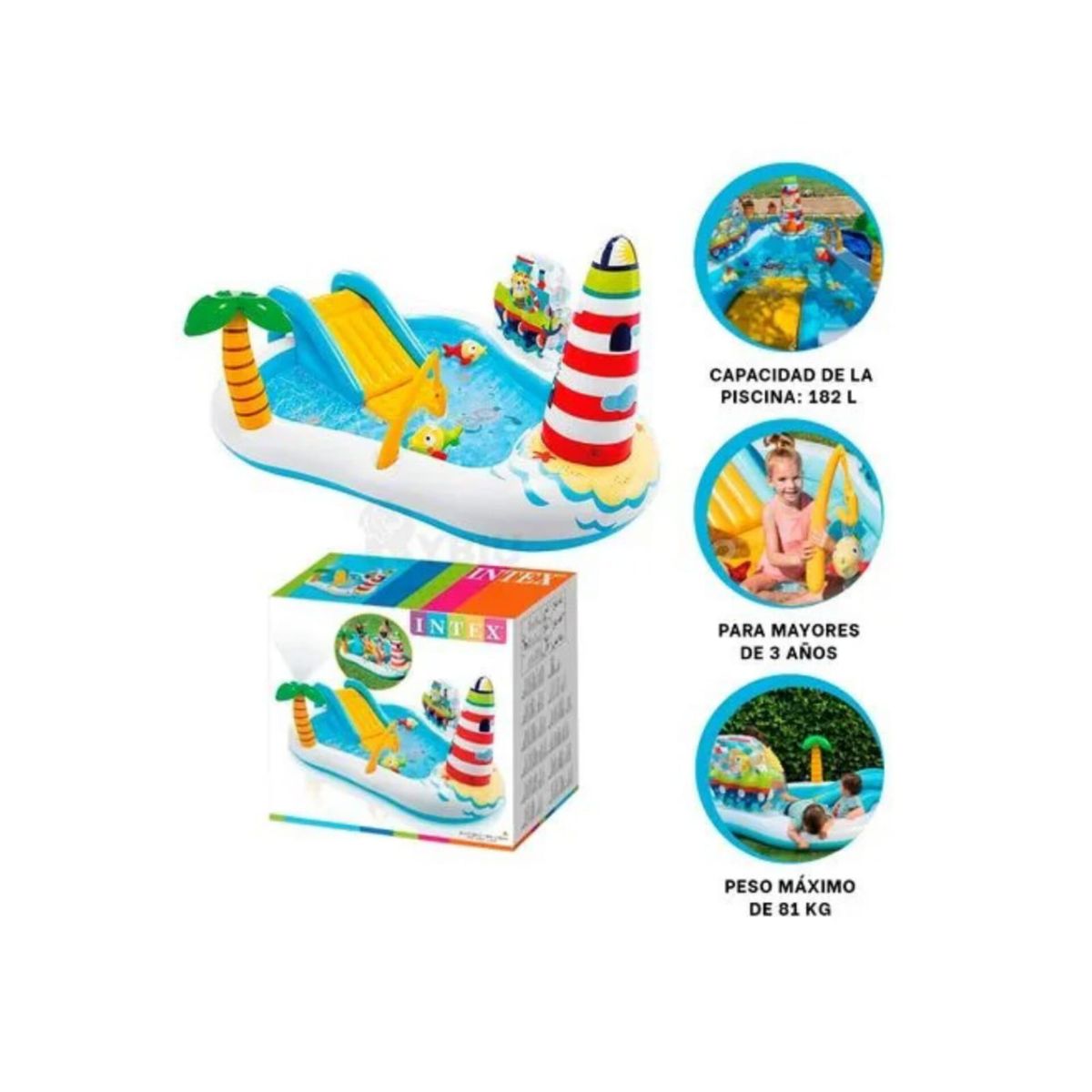 INTEX - Juego centro de actividades Tobogán Playcenter Intex