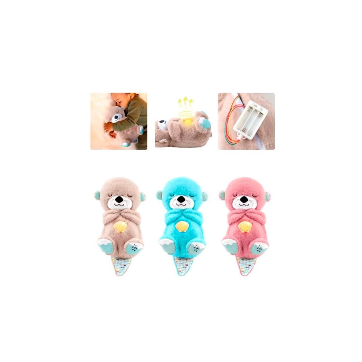 GENERICO - NUTRIA DE PELUCHE MUSICAL PARA BEBE