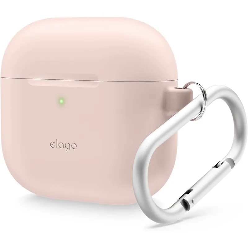ELAGO - ELAGO Estuche Compatible Airpods 4 De Silicona Con Arnés Rosado