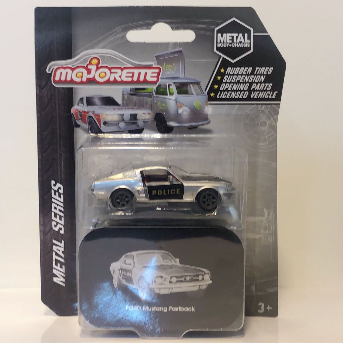 FORD - Ford Mustang Fastback police Majorette Escala 164 Metal Series