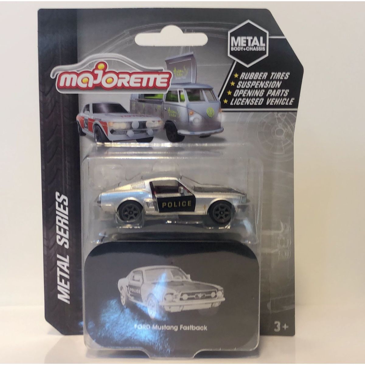 FORD - Ford Mustang Fastback police Majorette Escala 164 Metal Series