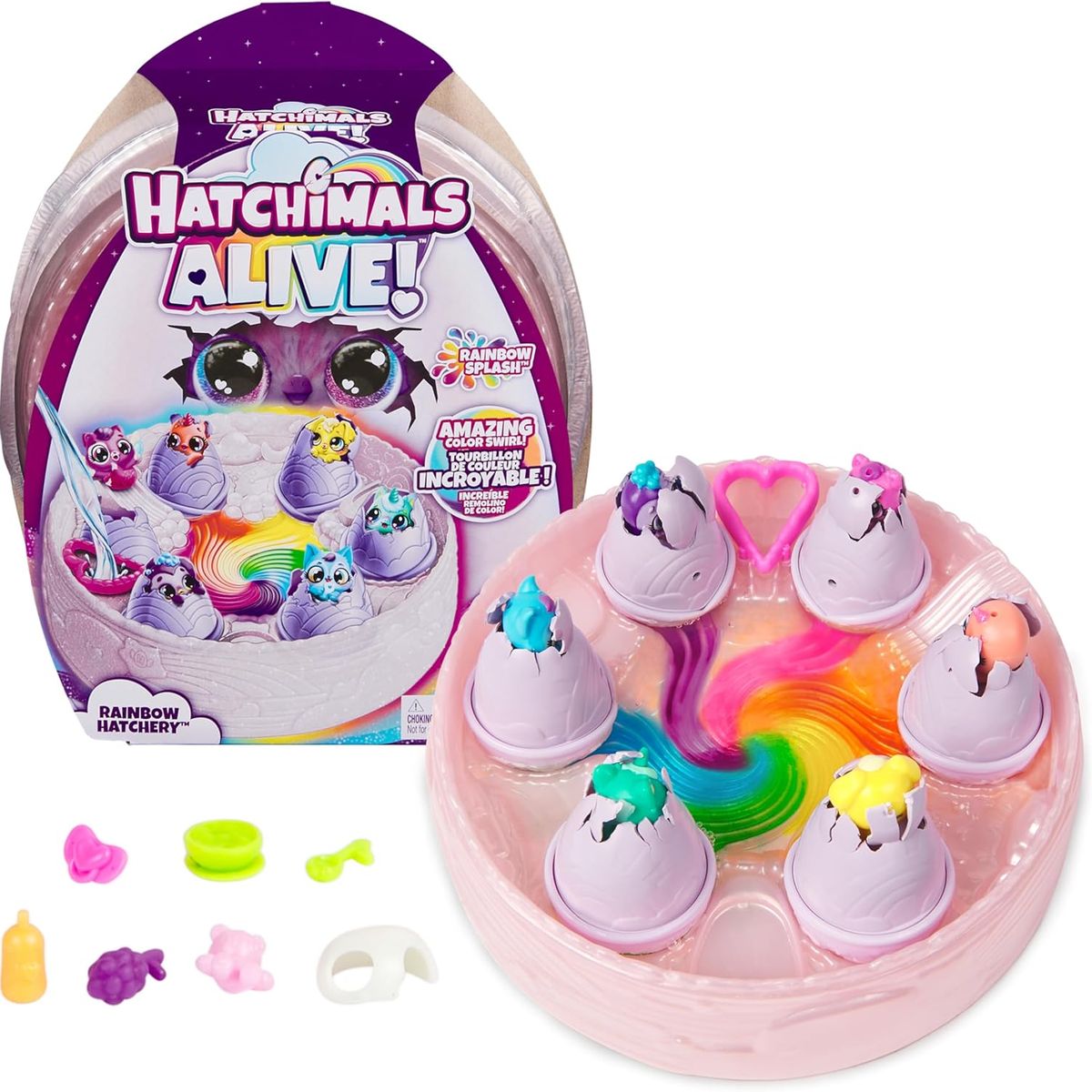 HATCHIMALS - Hatchimals Alive con 6 mini figuras en color revelan huevos