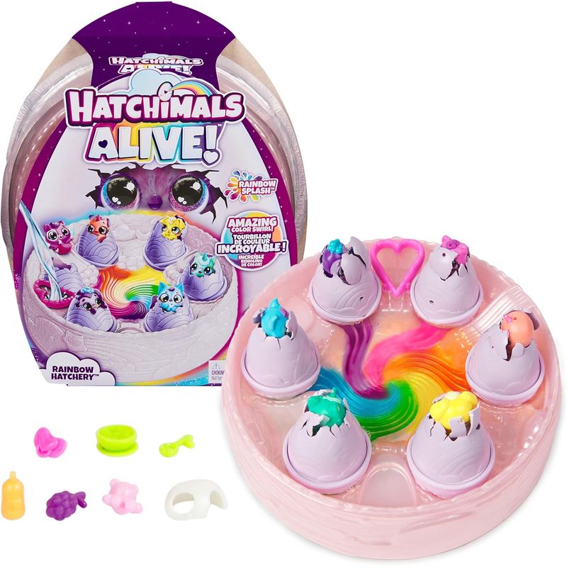 HATCHIMALS - Hatchimals Alive con 6 mini figuras en color revelan huevos