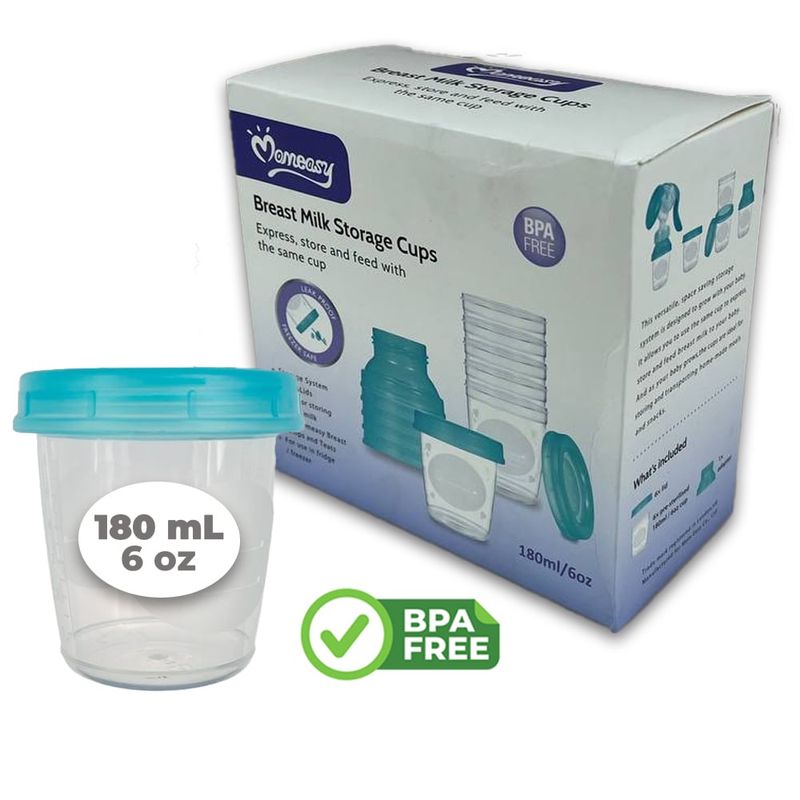 GENERICO - Tarros vasos recolectores de leche materna 6 oz x 6 und