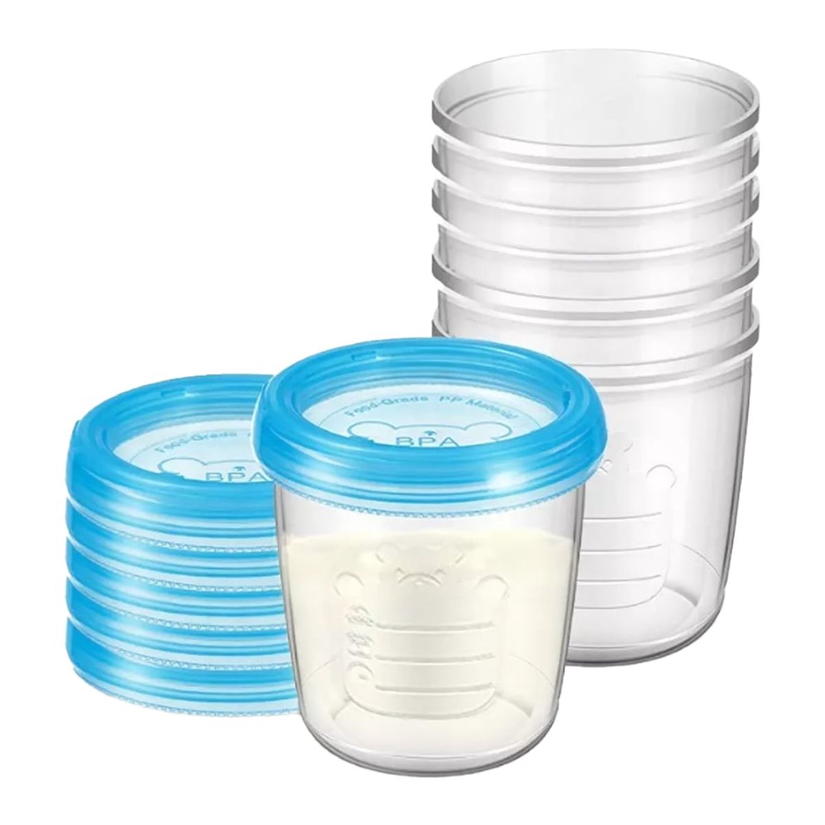 GENERICO - Tarros vasos recolectores de leche materna 6 oz x 6 und