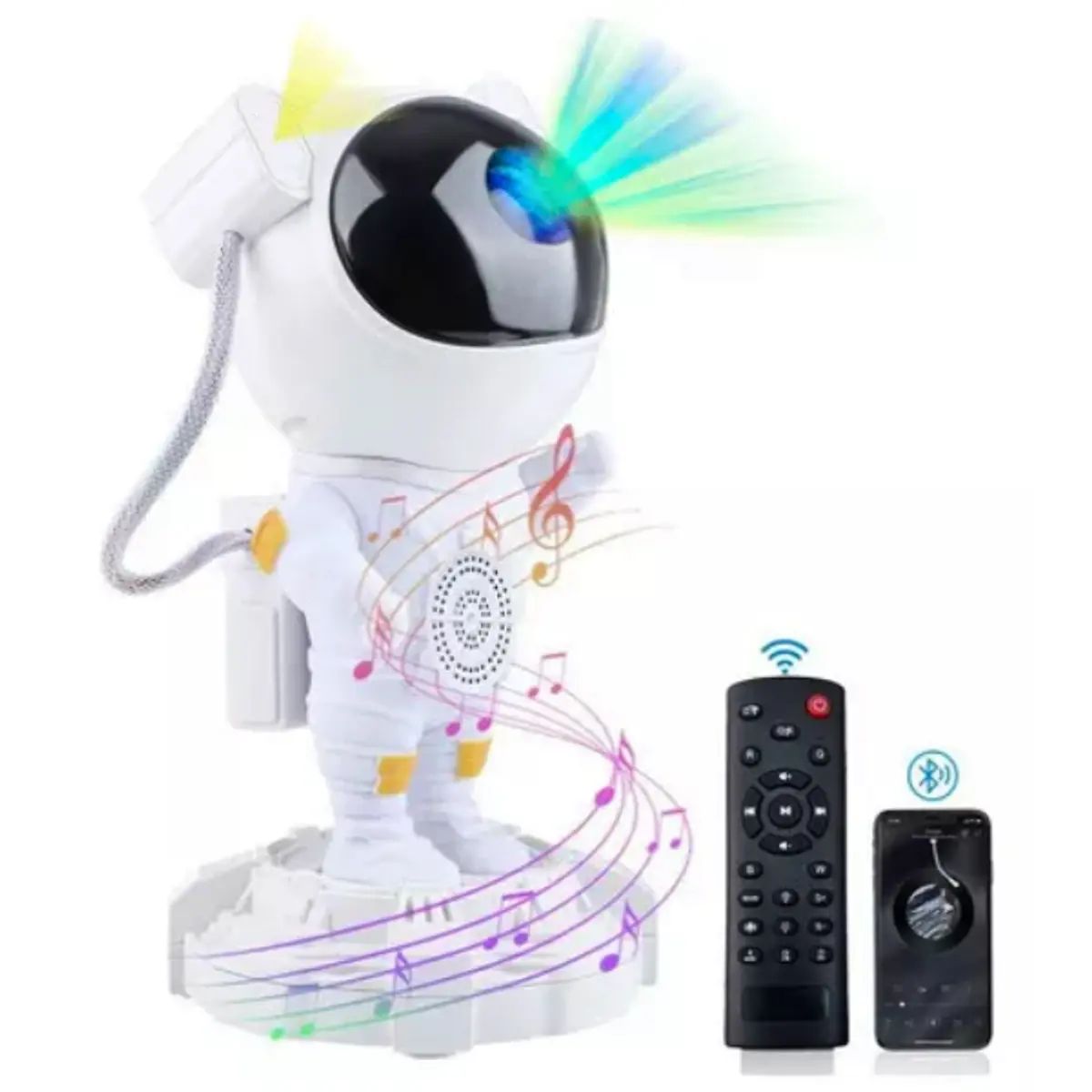 GENERICO - Parlante y Proyector de Galaxias Rgb Led Astronauta