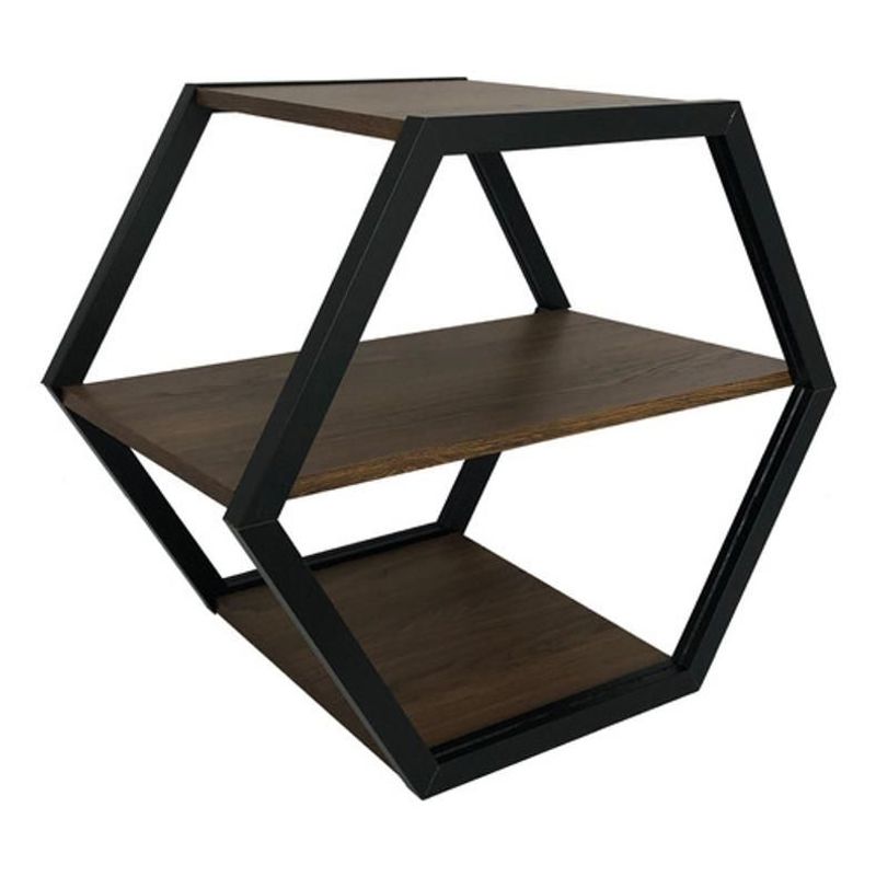 DIMATEX LEON - Mesa Auxiliar Hexagonal Sala Decorativa Moderna Refbilbao