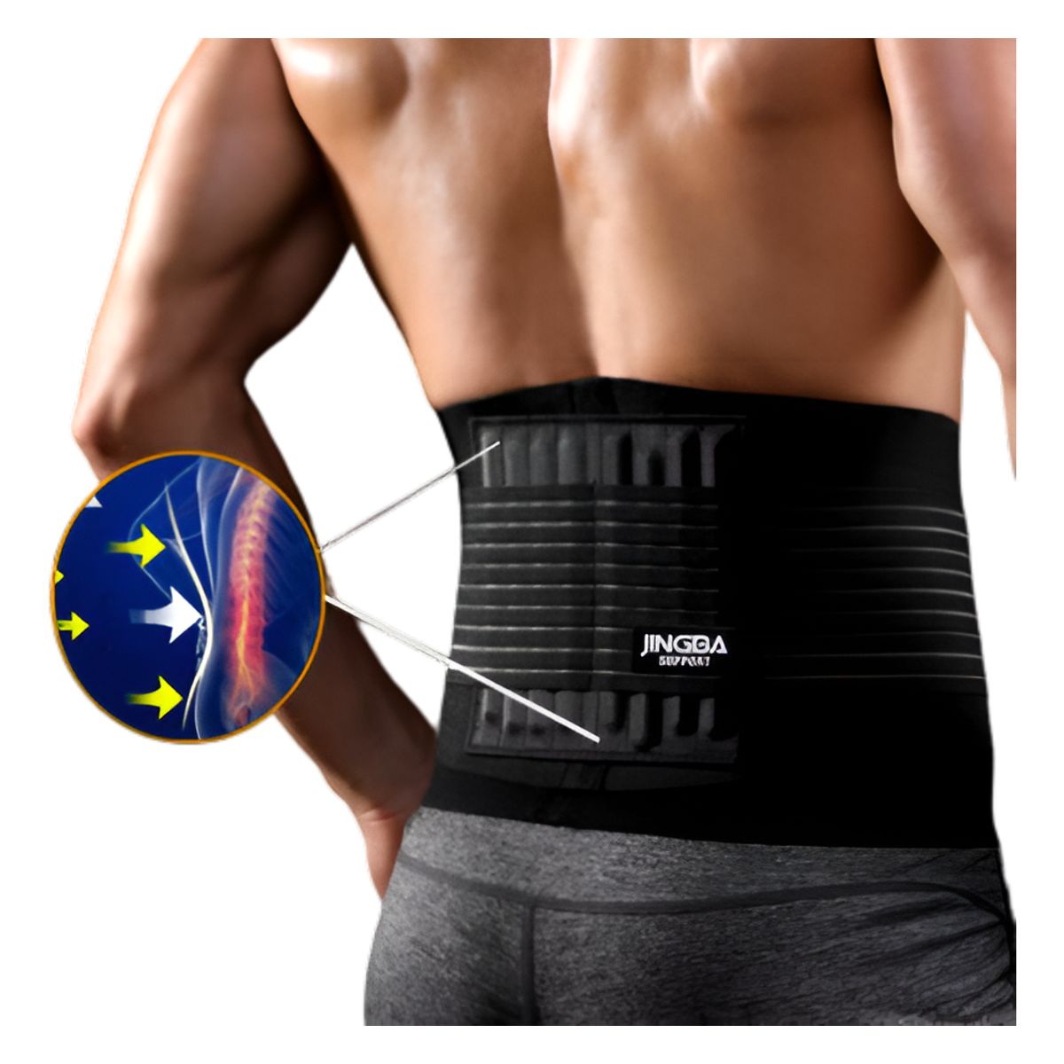 GENERICO - Faja Soporte Cintura Espalda