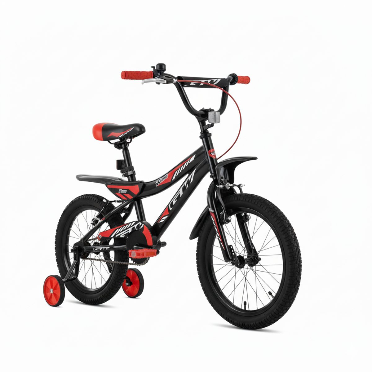 GW - Bicicleta para niños rin 16 Gw TXT-650 Negro-Rojo