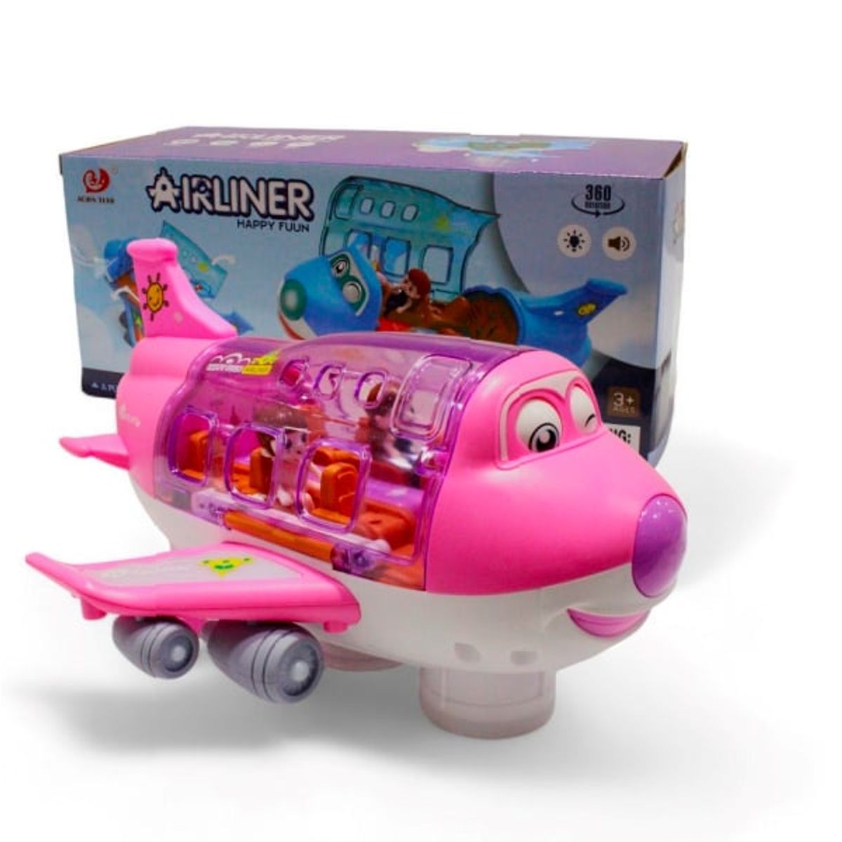 GENERICO - Avión Niñas Juguete Con Luz Y Sonido Vehículo Gira 8811-18