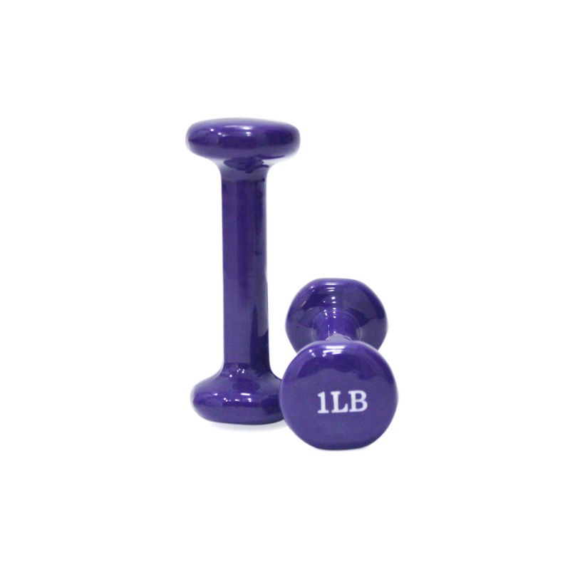 SPORTFITNESS - Par Mancuerna Vinilo 1 Lb Morada Sportfitness