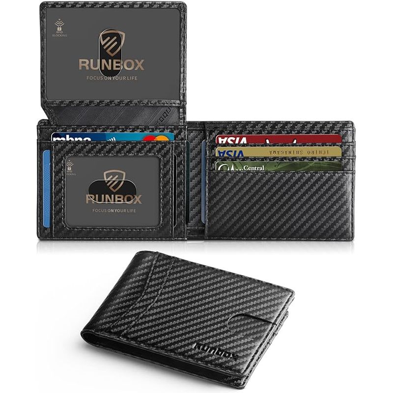 GENERICO - Billetera Runbox Hombre Con 15 Tarjeteros Rfid Anti Robo