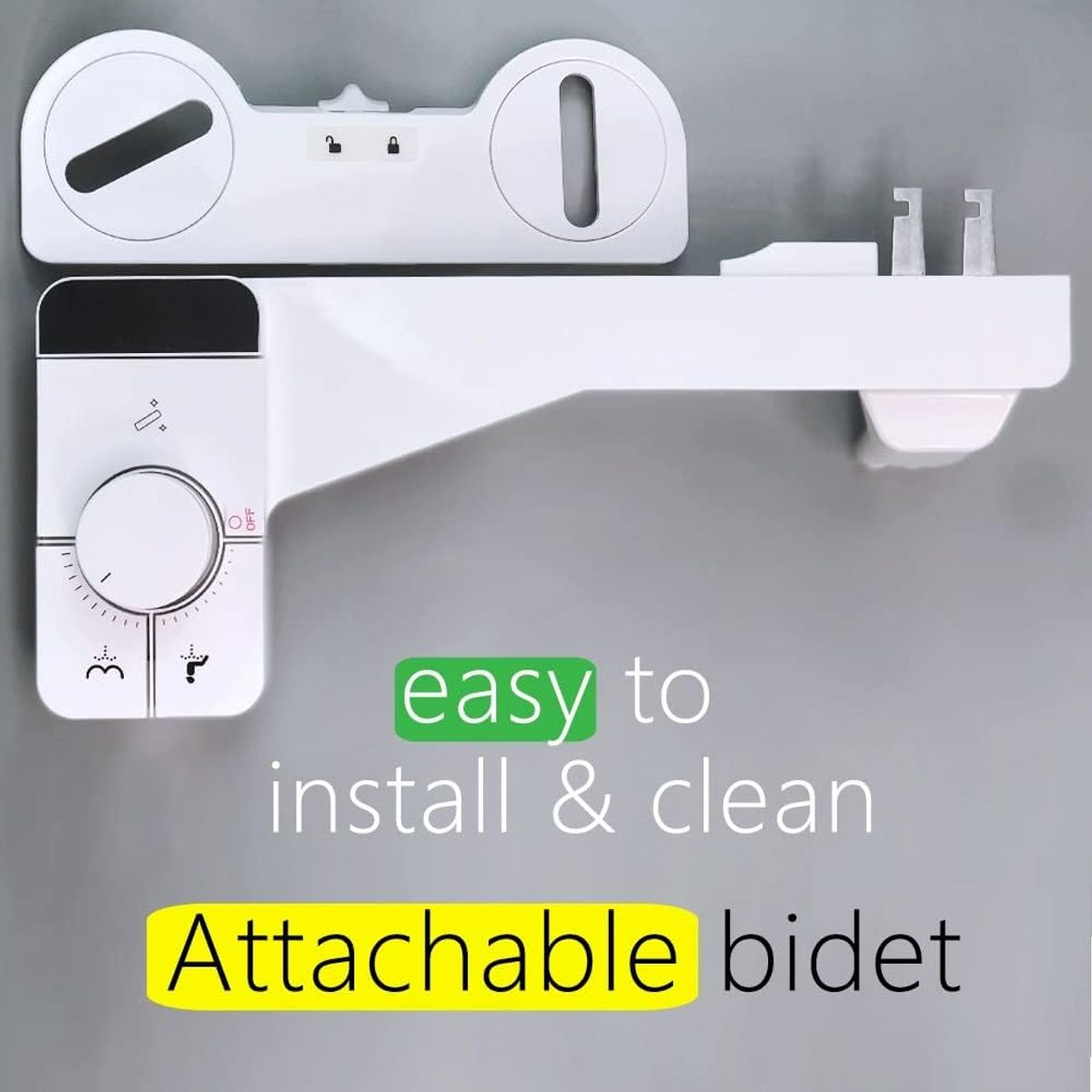 OEM - Bidé Ultradelgado Boquilla Doble Bidet Mecánico Para Inodoro