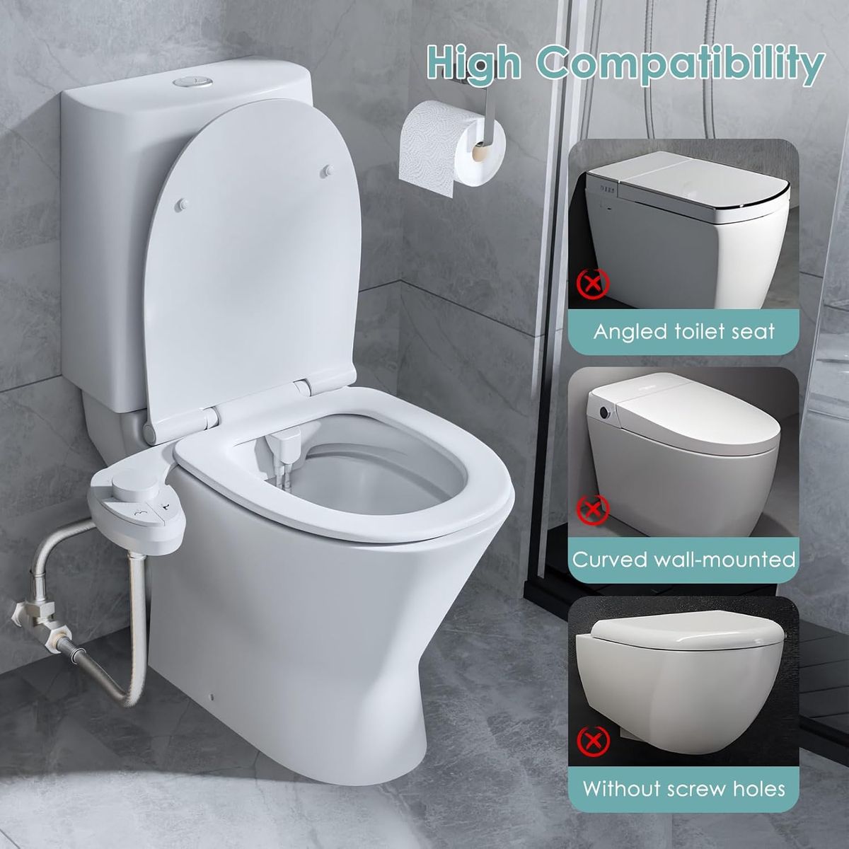 OEM - Bidet Sanitario Para Asiento Inodoro De Baño Bide Automático