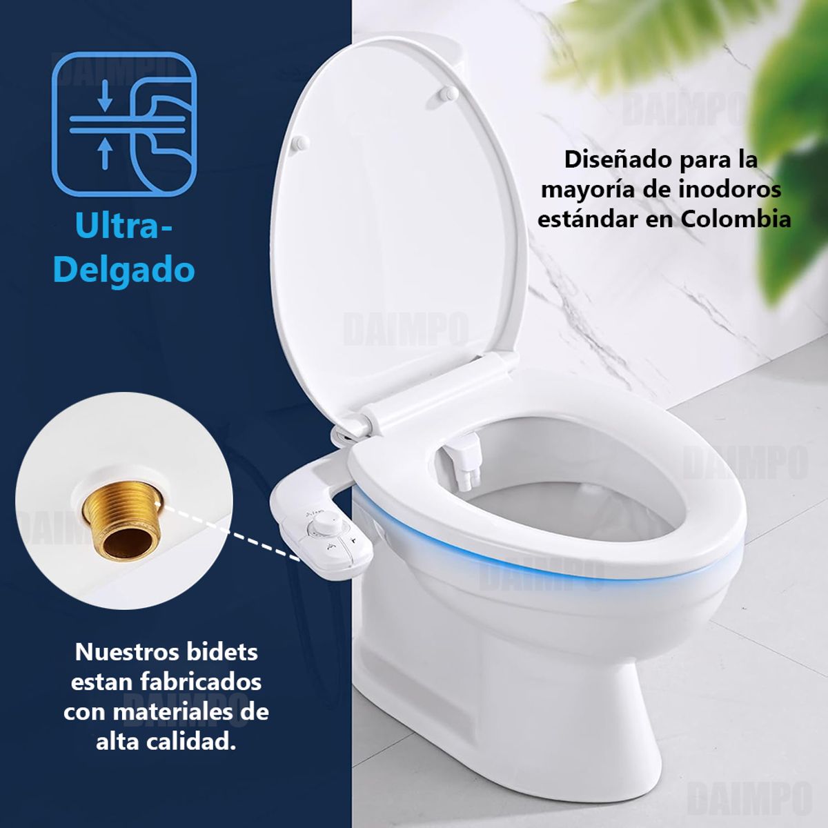 BIDETCO - Bidet Para Asiento De Inodoro Sanitario Bide Bano Accesorios