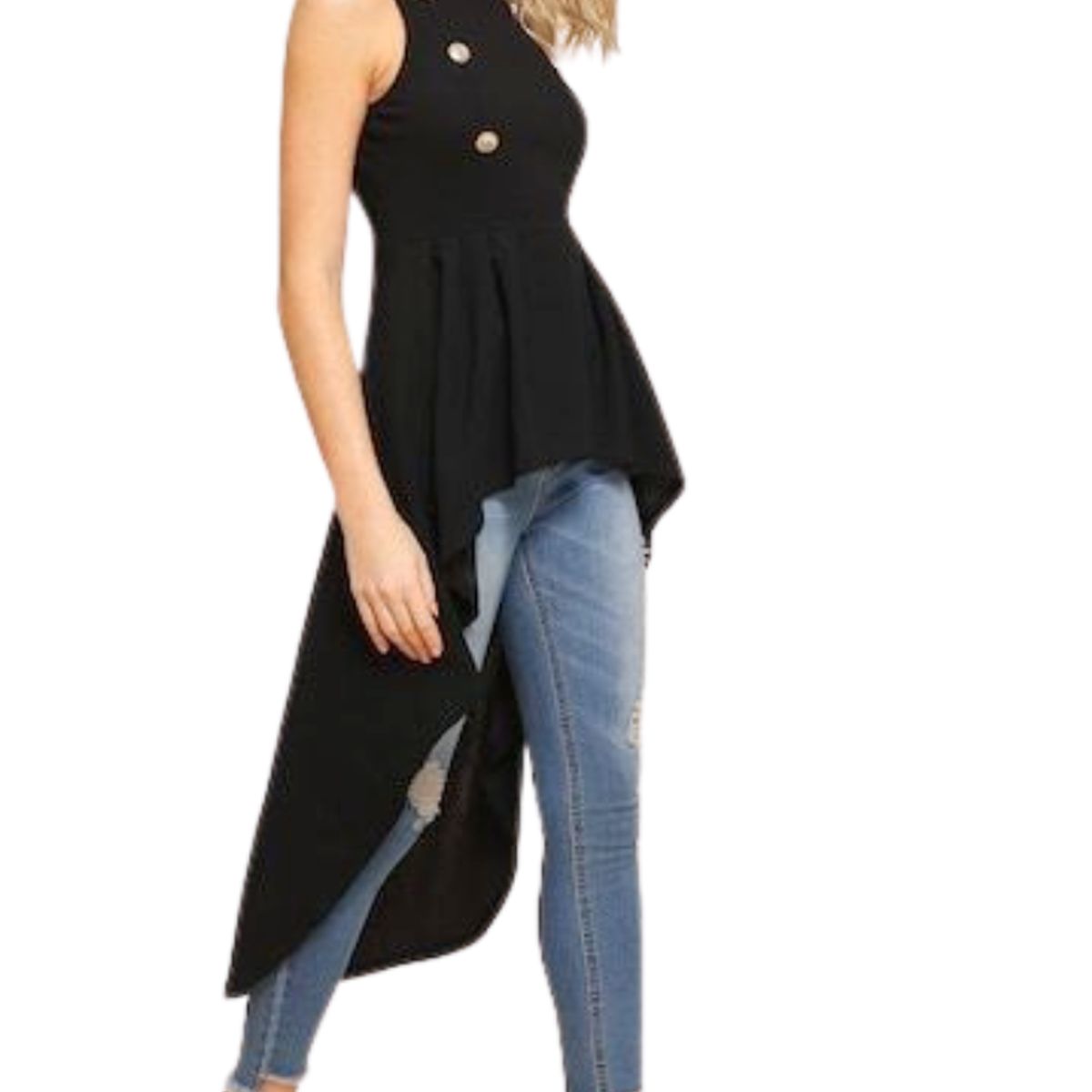 NEGRELI - BLUSA COLA DE PATO CON BOTONES REF-2017