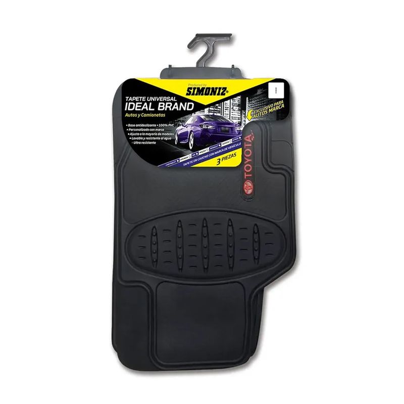 SIMONIZ - Tapetes para Toyota Fortuner de 3 Piezas Caucho PVC