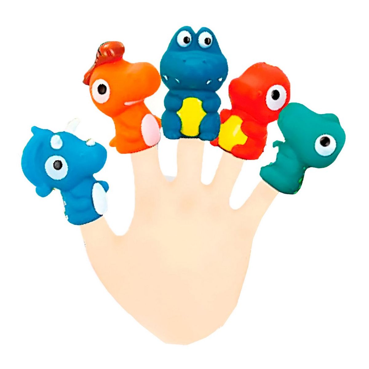 GENERICO - Titere Marionetas Dedos Dinosaurios Juguete Niños Multicolor