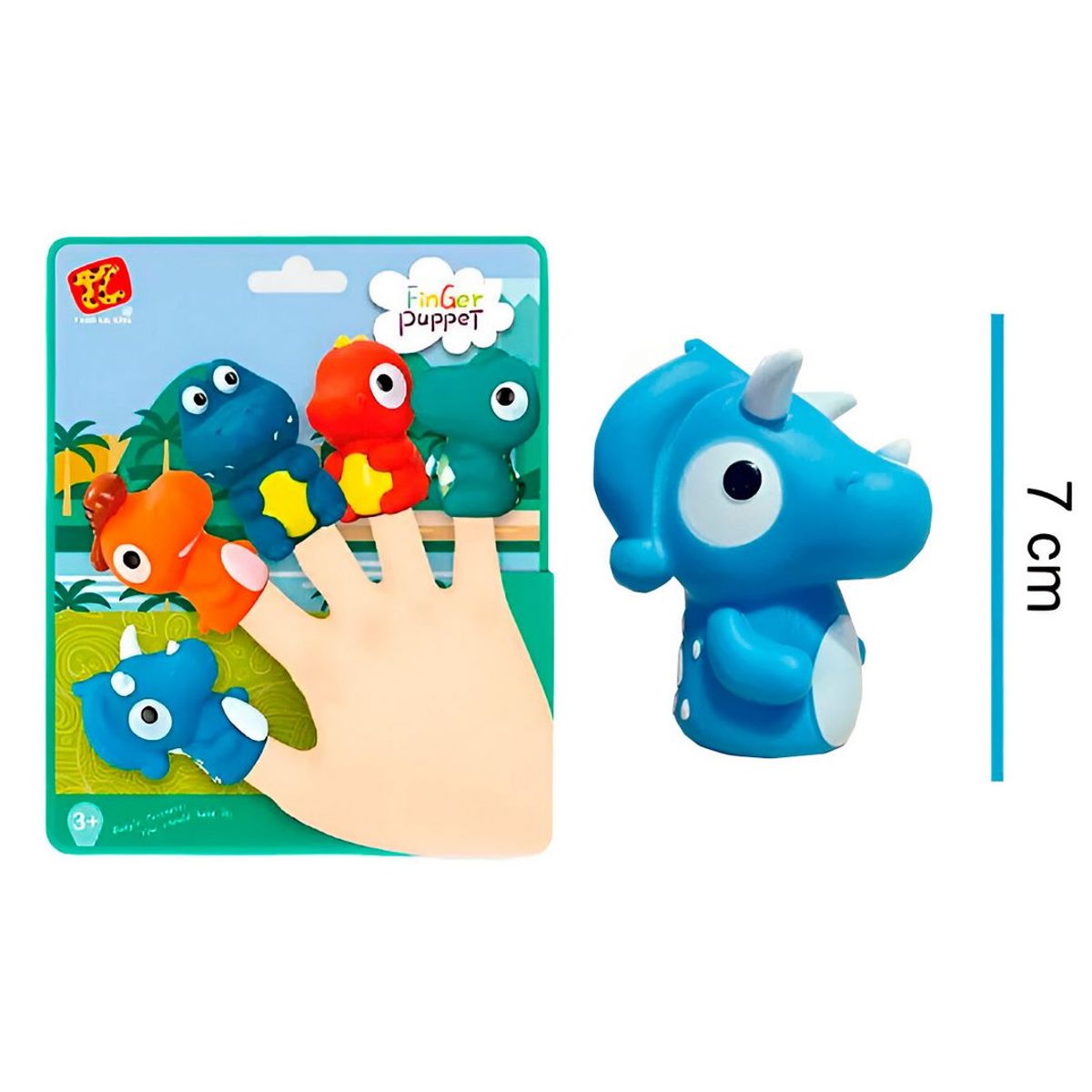 GENERICO - Titere Marionetas Dedos Dinosaurios Juguete Niños Multicolor