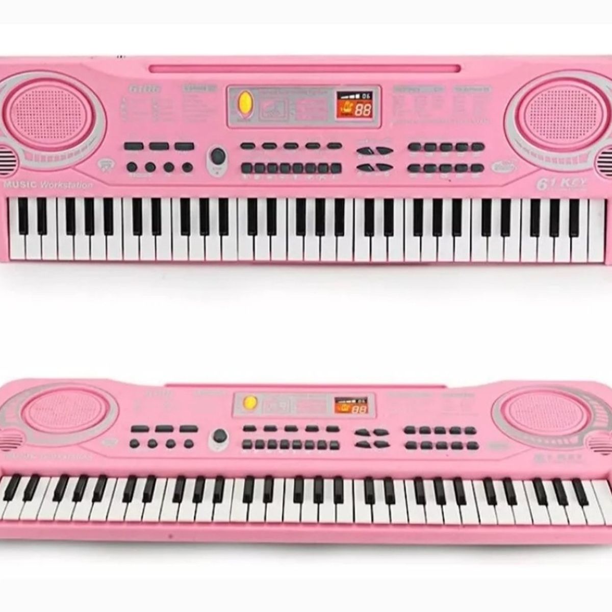 GENERICO - Piano infantil 61 teclas rosado 54 cm juguete niños