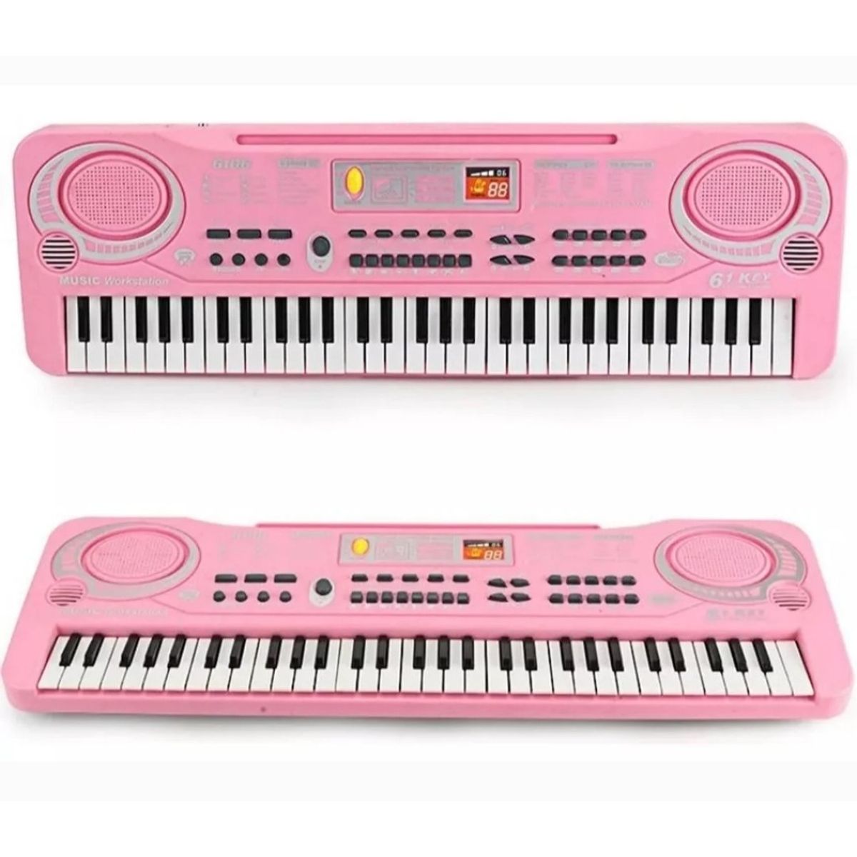 GENERICO - Piano infantil 61 teclas rosado 54 cm juguete niños