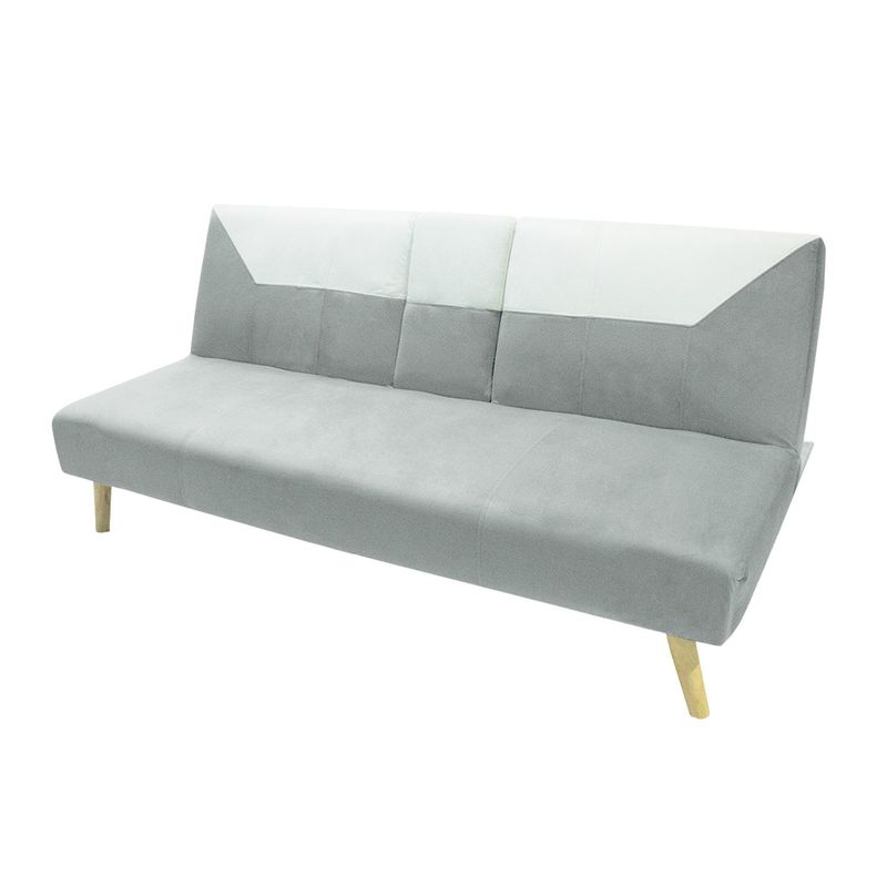 DORMILANDIA - Sofá Cama Pekín gris 2 Puestos Con Cargador y Porta Vasos