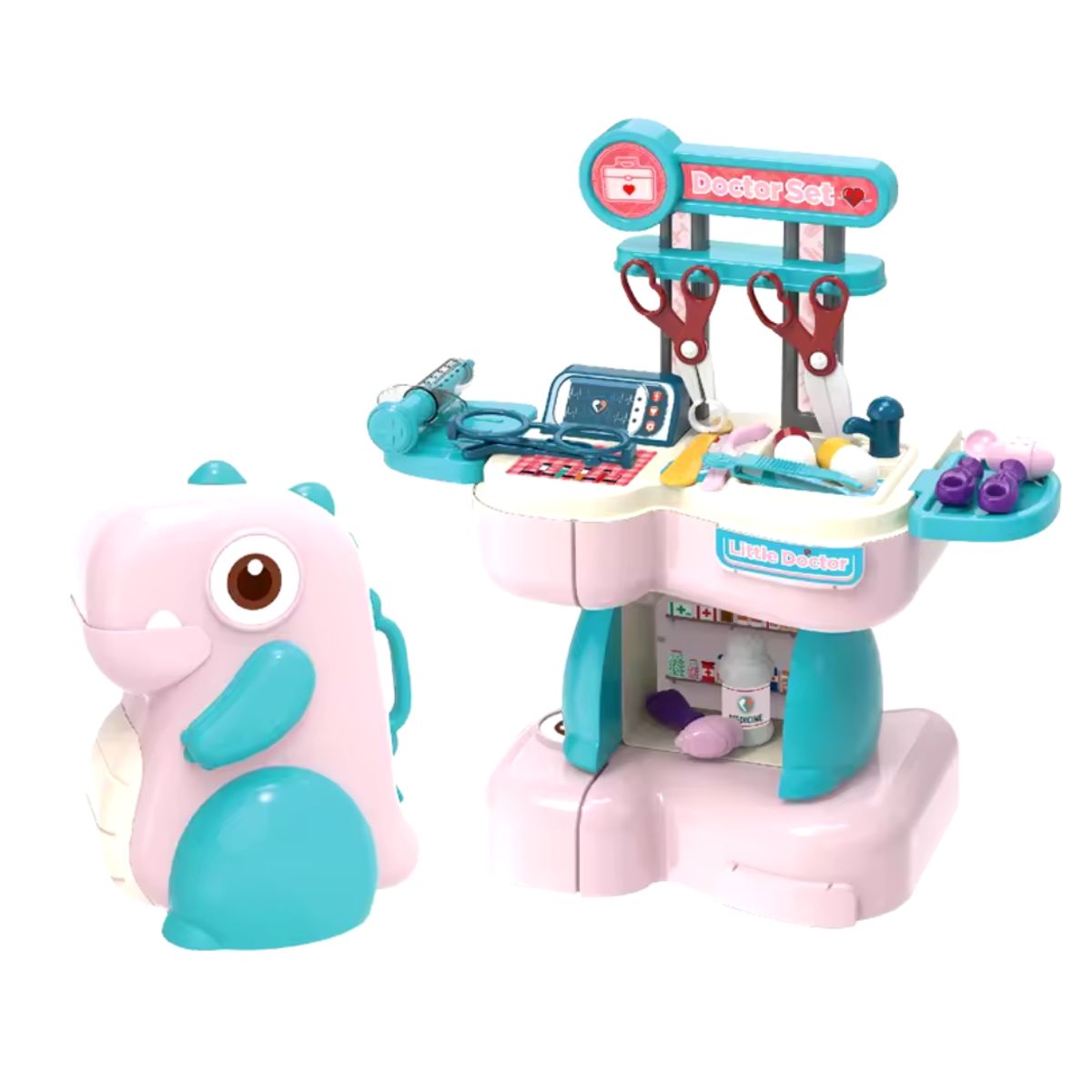 GENERICO - Set Maletín Doctor Niños Juguete 3 En 1 Maleta De Dinosaurio