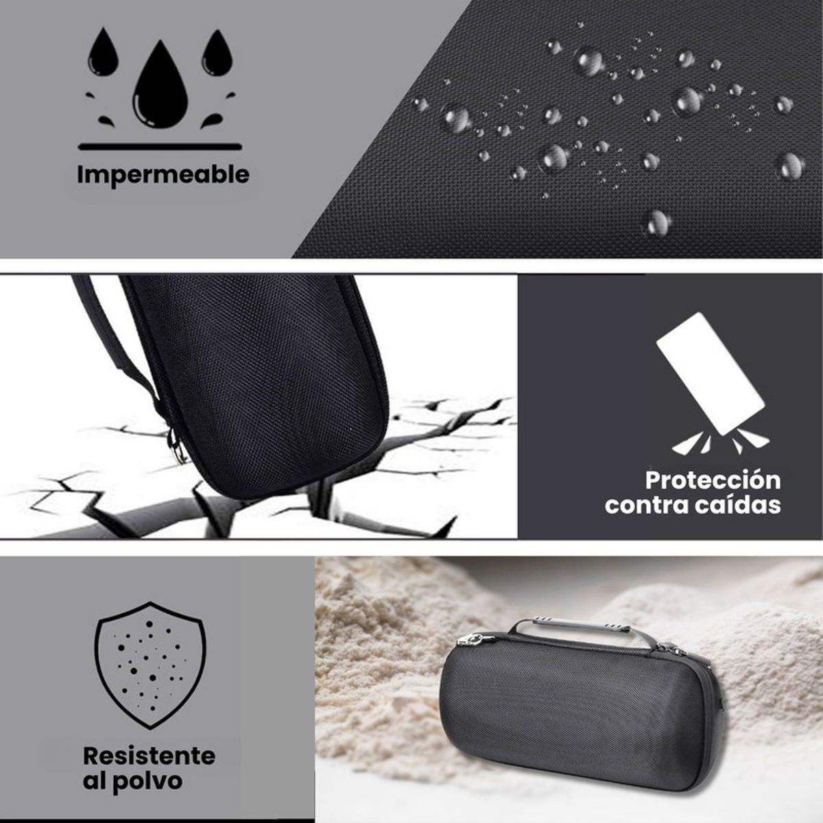 GENERICO - Estuche compatible con JBL Charge 5 Rígido Impermeable con Correa