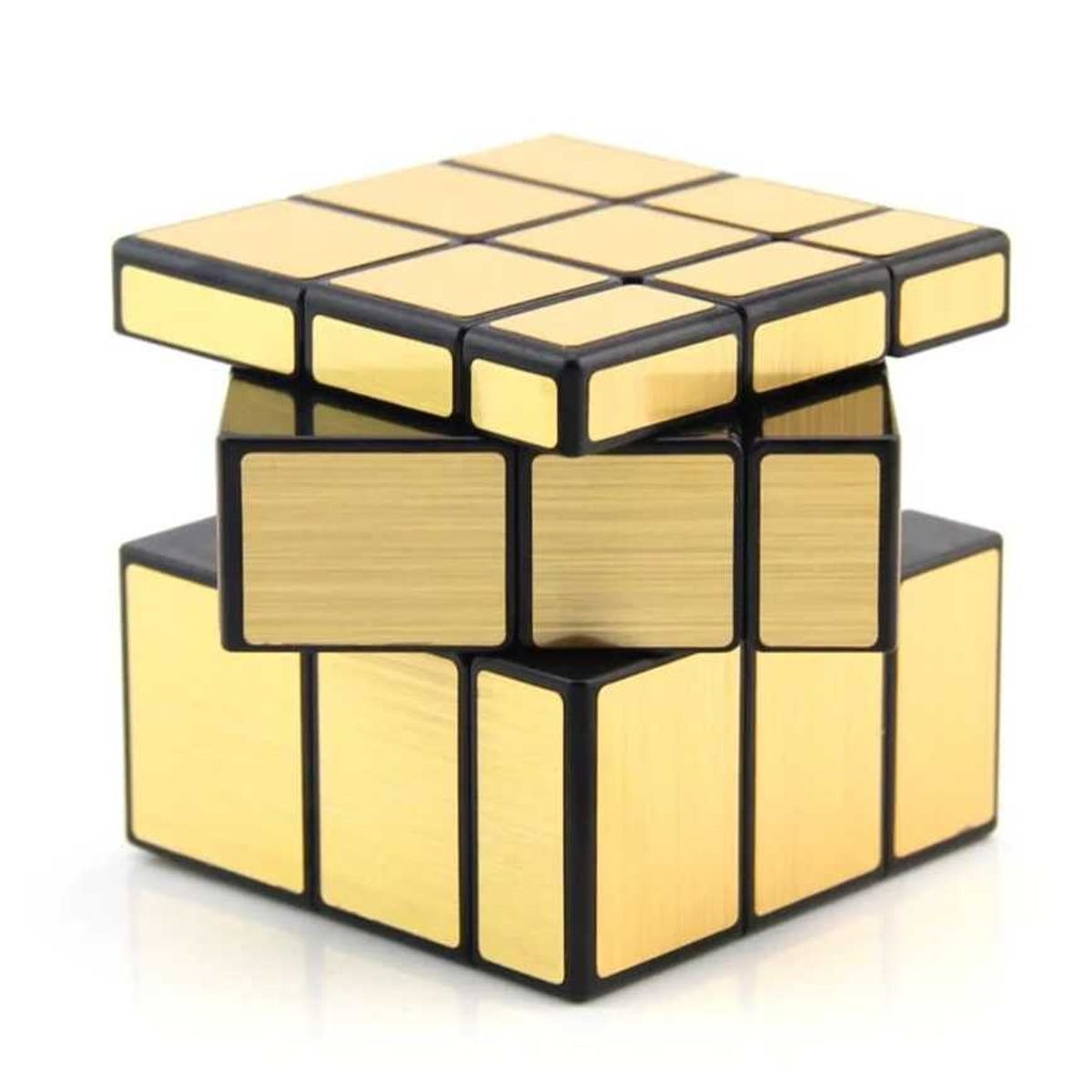 MOYU - Cubo Rubik 3x3 Moyu Meilong Mirror Espejo Dorado