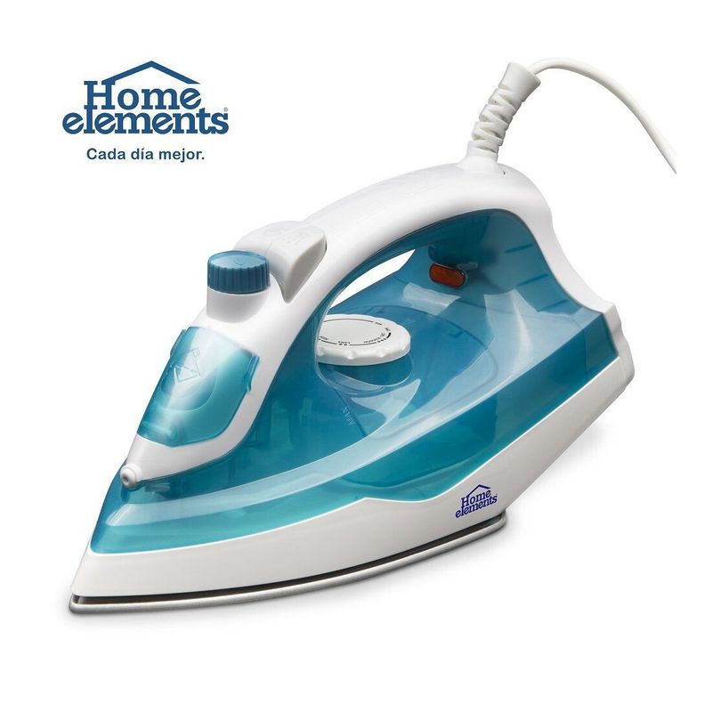 HOME ELEMENTS - Plancha home elements para ropa a vapor y seca con