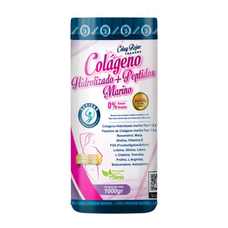 SAVIFAR - Colageno marino Hidrolizado  Peptidos Marinos 1000 Gr Savifar