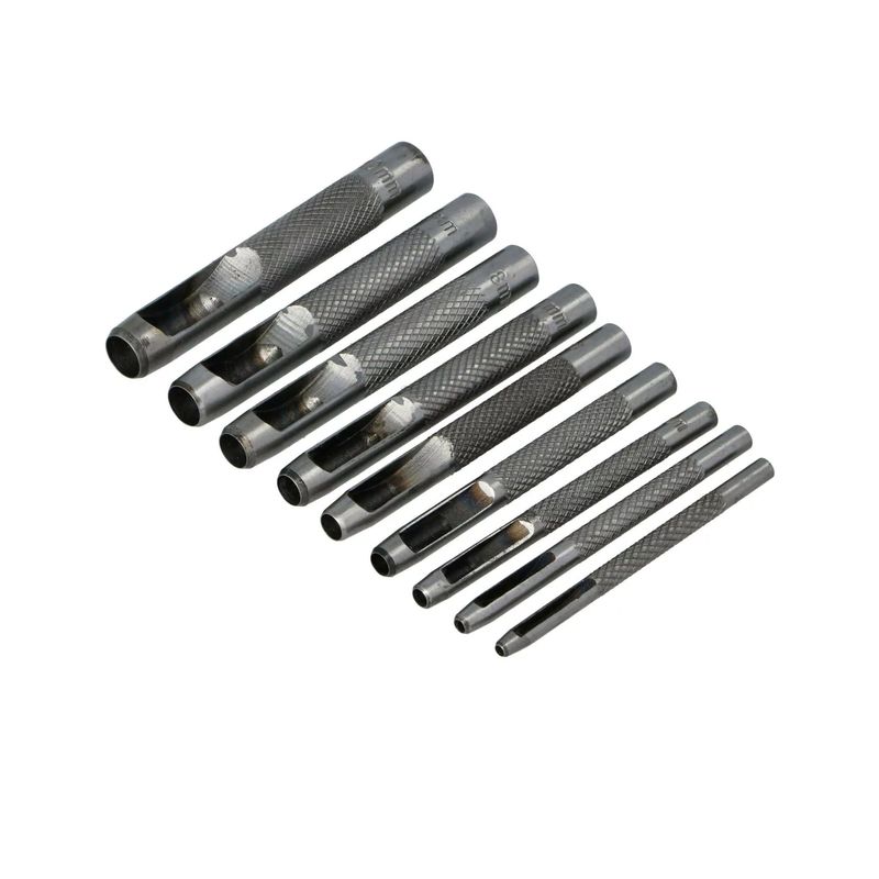 GENERICO - Set De 9 Sacabocados Para Cuero Trabajo Manual Vito Leather