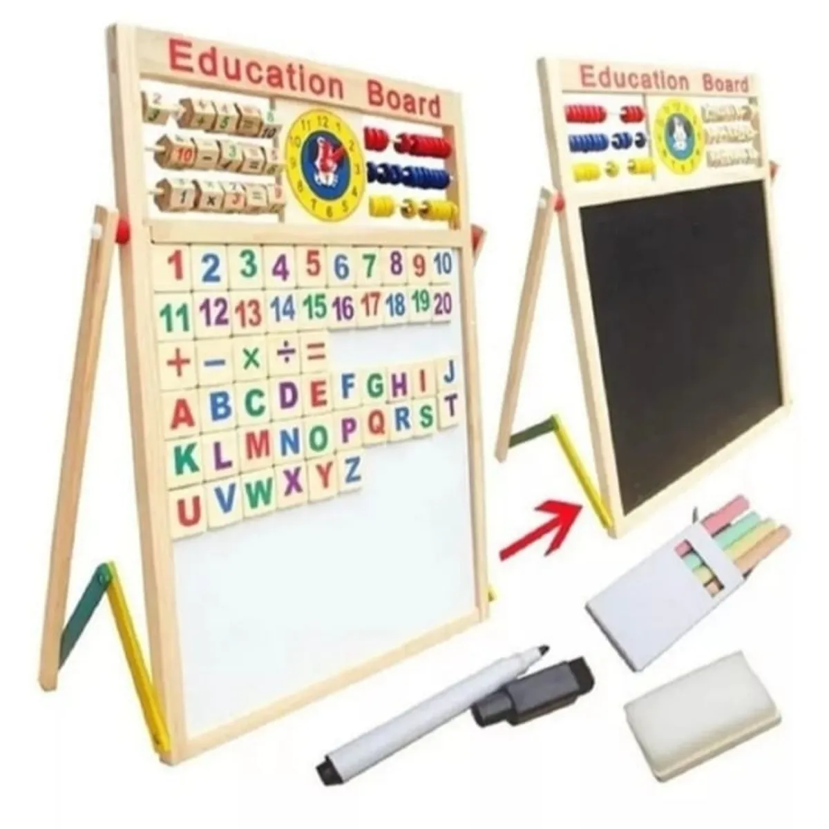 GENERICO - Tablero Didáctico Doble Cara Magnético Juguete Para Niños