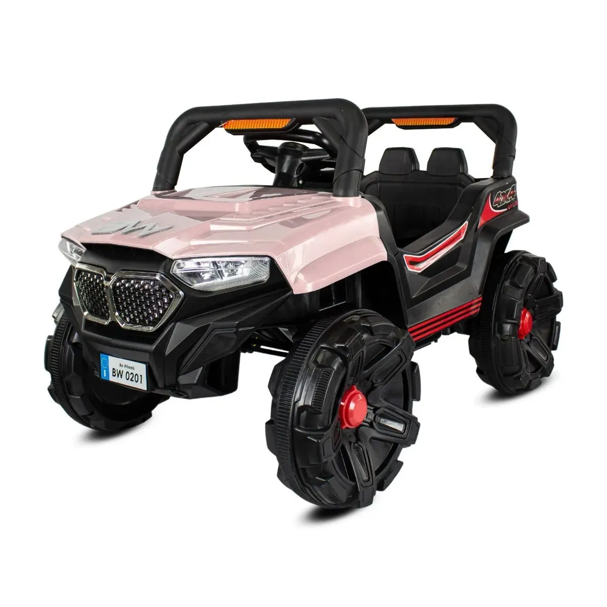 PRINSEL - Carro eléctrico para niños 3 a 6 años 12V Off Road DLX rosado EM730P BW Wheels By Prinsel