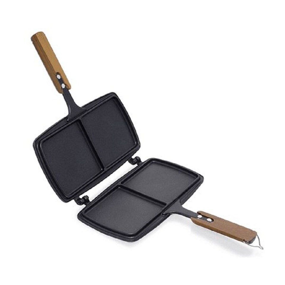 IMUSA - Sanduchera Doble Mango Madera - Marca Imusa