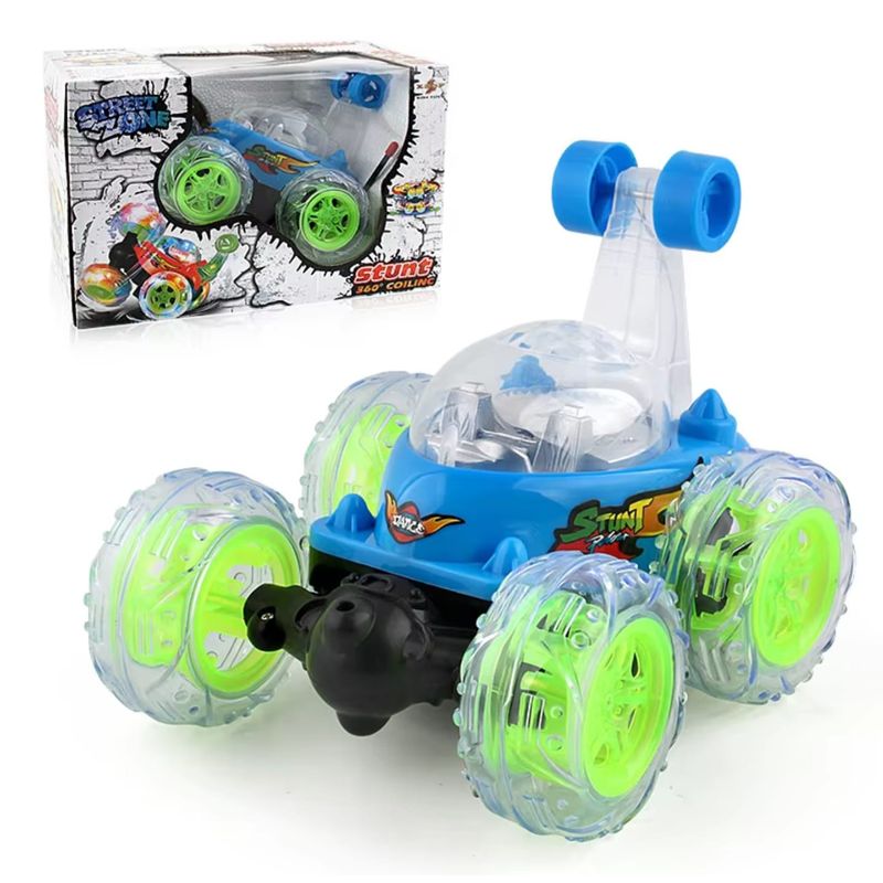 GENERICO - CARRO LOCO CONTROL REMOTO RECARGABLE GIRO 360° LUZ MUSICAL