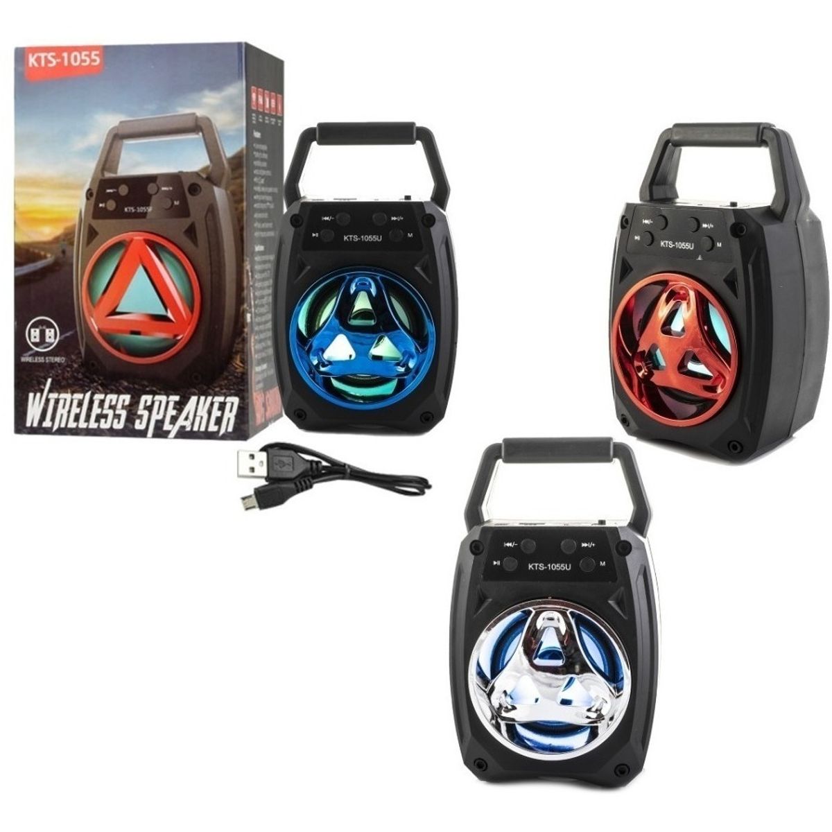 NANO-TEC - Parlante Bafle Fm Wireless Inalambrico Stereo Sd Portátil