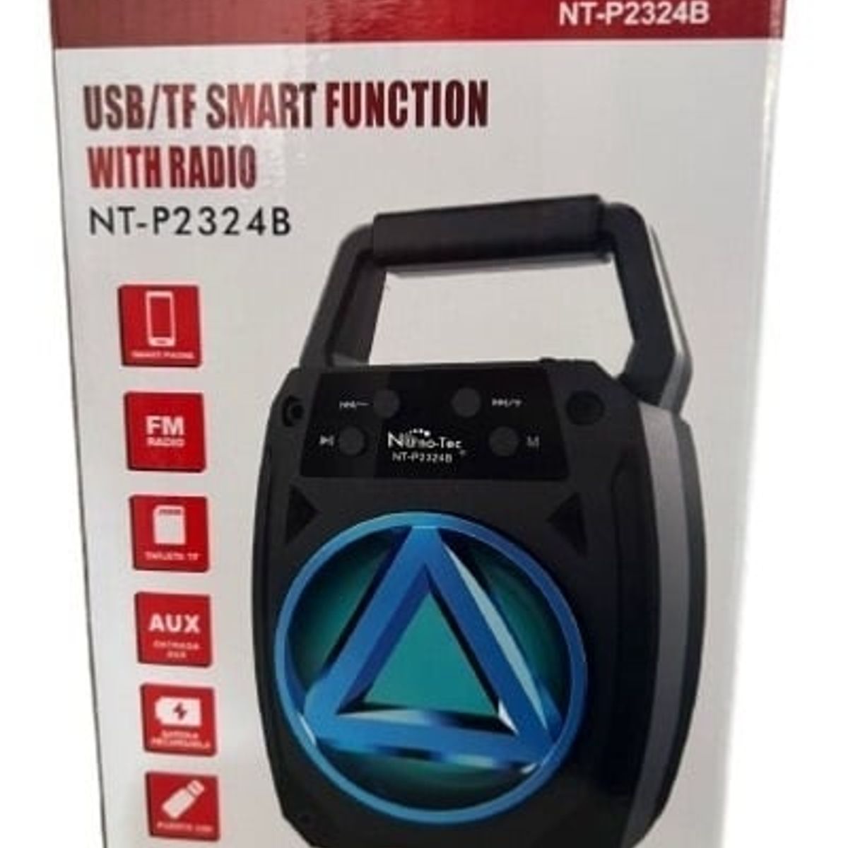 NANO-TEC - Parlante Bafle Fm Wireless Inalambrico Stereo Sd Portátil