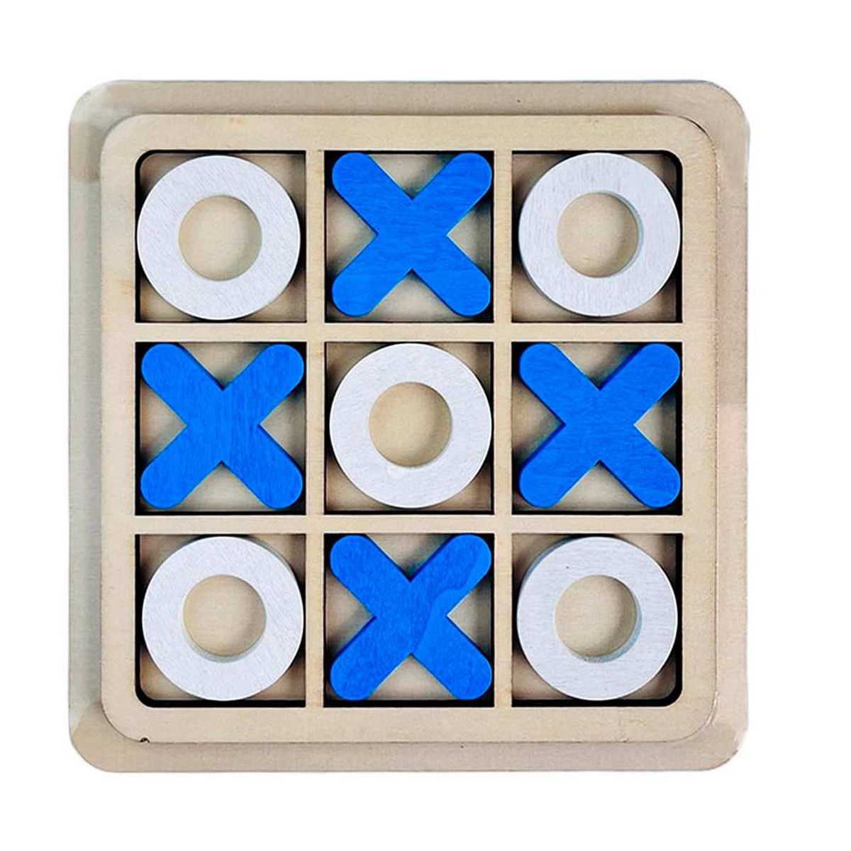 GENERICO - Juego De Mesa Madera Triqui Azul Didactico Interactivo
