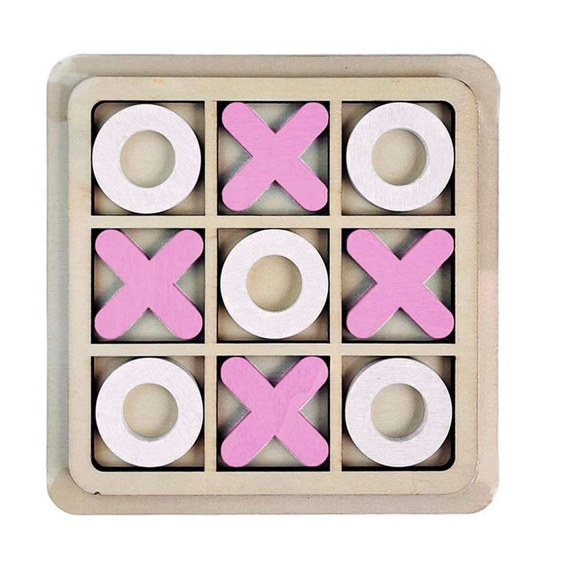 GENERICO - Juego De Mesa Madera Triqui Rosa Didactico Interactivo