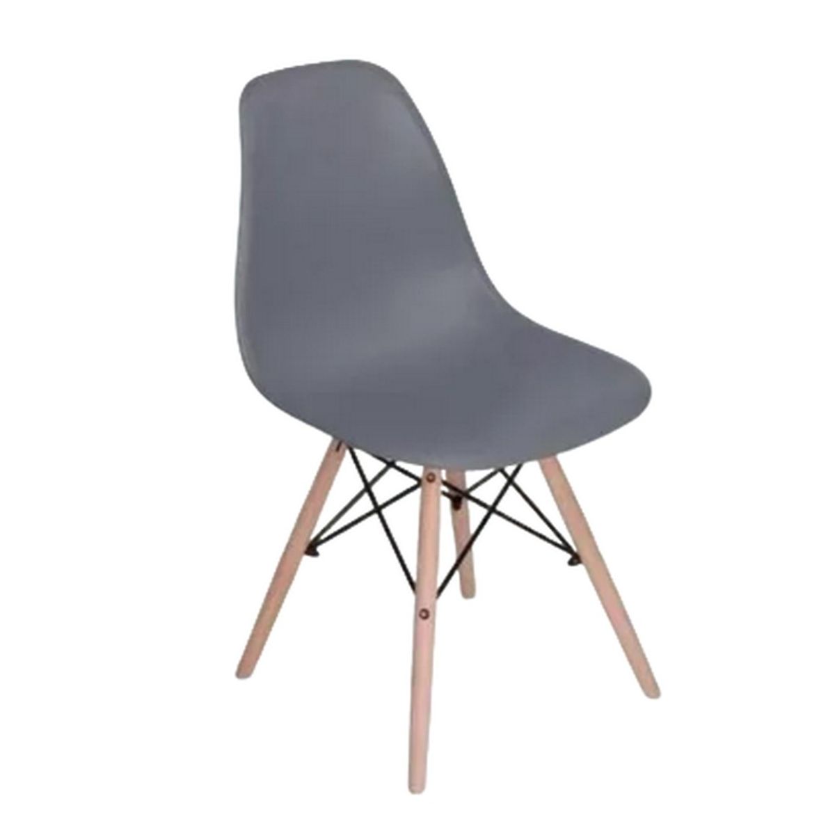 GENERICO - Silla Eames Para Cocina Sala Comedor Decoración Color Gris_.