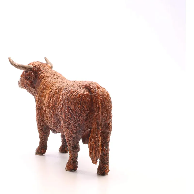 JUGANDO Y EDUCANDO - Figura Toro De Las Tierras Altas Pintada A Mano Schleich